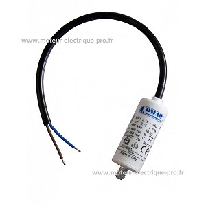 Condensateur moteur câble 3.15 µf 450V sur www.moteur-electrique-pro.fr