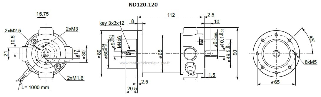 Moteur électrique Transtecno ND120.120