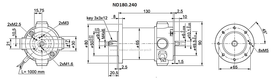 Moteur électrique Transtecno ND180.240