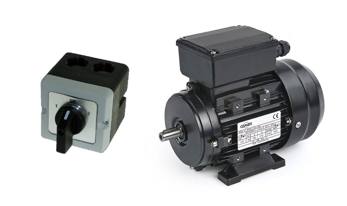 Inverser le sens de rotation d'un moteur monophasé avec un commutateur IMO PE20A-U3